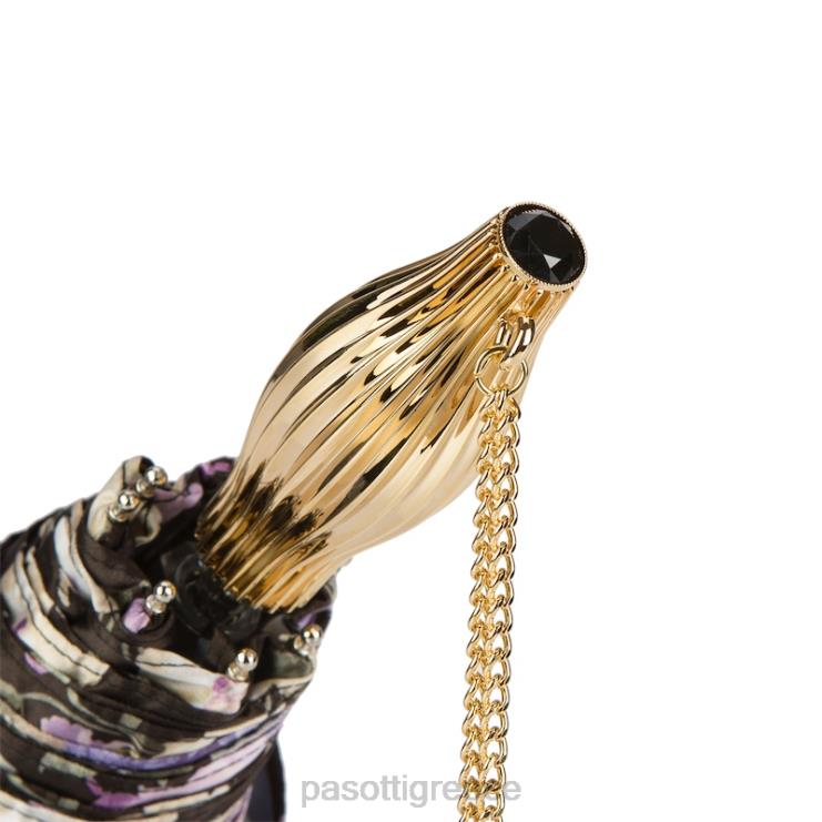 ομπρέλα | PASOTTI 257 52693-70 p13 - πτυσσόμενη ομπρέλα με σκούρα άνθη 2N6B8609 γυναίκες